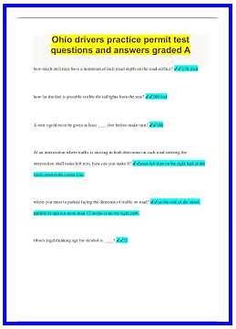 Ohio drivers practice permit test questions and answers graded A2199 636x882