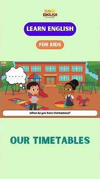 Our Timetables | Talking About School Subjects in English | English for Kids |