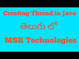 How to create thread in java (Telugu)