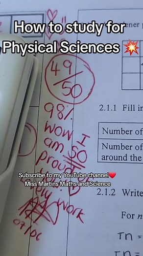 How to study for Physical Sciences 📝❤️ #study #studytok #exam #exams #studywithme #school