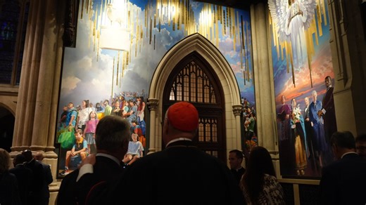 Cardinal Timothy Dolan Unveils Historic Mural at Saint Patrick’s Cathedral