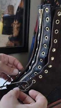 modified method lacing in boot zipper.