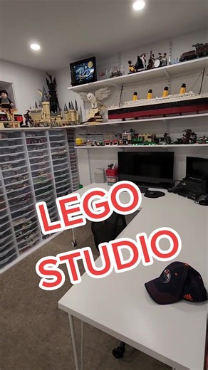 LEGO Studio Setup: New Desk & Track Shelving