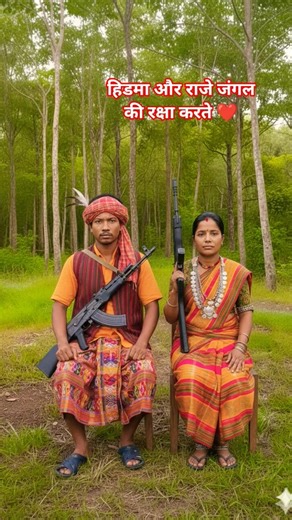 हिडमा और राजे जंगल की रक्षा करते हुए ❤️😘#hidma #naxali