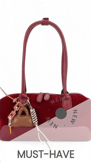 Top Handle Faux Suede Boxy Shoulder Bag