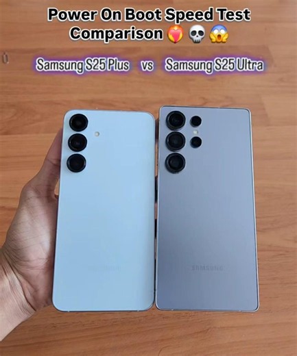 Samsung S25+ vs Samsung S25 Ultra Power On Boot Speed Test⚡️Real Fastest Samsung Flagship? #shorts