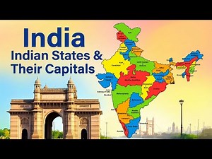 India - Indian States & Their Capitals - India Map | GK Video | 1.2M #gk