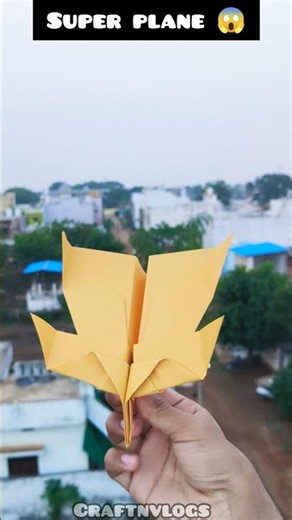 World's 🌎 Easiest Paper Airplane That Flies Far || How To Make Paper Airplane #shorts #diy #usa