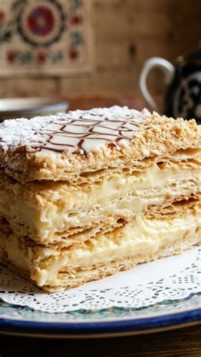 Classic Napoleon Cake Recipe | Easy Flaky & Creamy Mille-Feuille Dessert!
