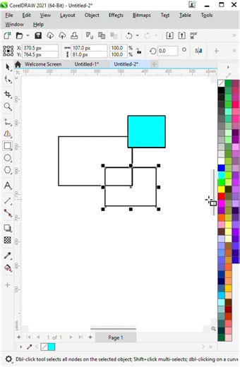 Rectangle tool use in Coreldraw #akgraphics