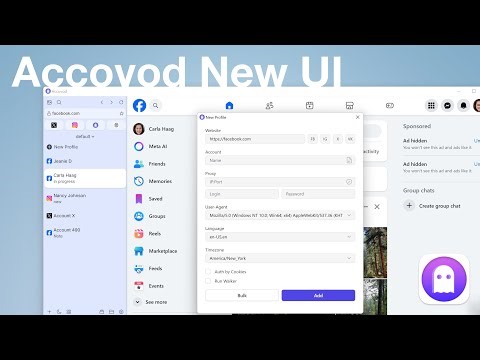 New Accovod UI | Manage Multi-Accounts Easily