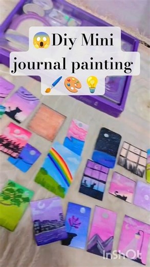 Mini Journal Painting ideas 💡 #viral