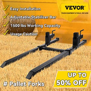 2.6K reactions · 329 shares |  If you are looking for high-quality fork attachments for your tractor, our clamp-on pallet fork applied widely is a perfect assistant for your daily farm work ✅19.7"-30.3" Adjustable Width ✅1-Year Warranty ✅30-Day Free Returns ✅1500 Lbs Loading Capacity | VEVOR Home Improvement | Facebook