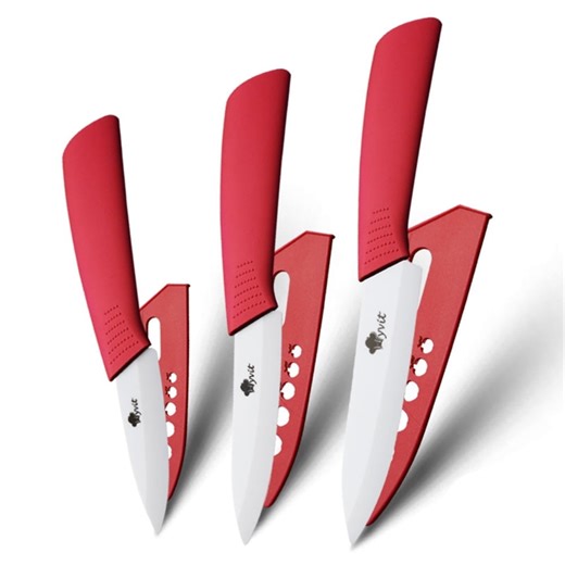 3-Piece Ceramic Paring Knife,5" Utility Knife 4" Slcing Knife and 3" Peeling Knife Vegetables Fruit Kitchen Knives Cutter Tool