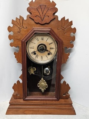 Antique Ansonia Gingerbread Kitchen Parlor Mantel Clock Works with Timer Alarm | eBay