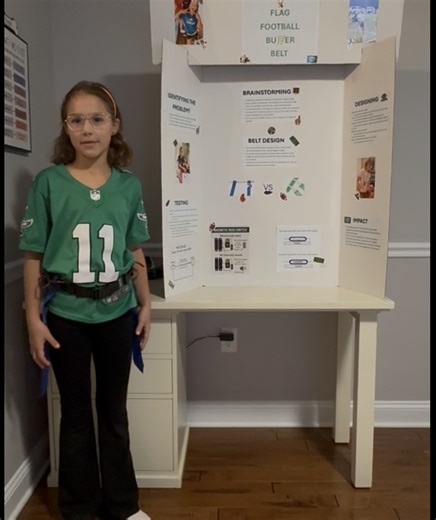We wanted to spotlight one of our very own 4th graders at WB: Charlie Crofcheck! Charlie has qualified for the Invention Convention State competition in Hershey in February 2026! She created from scratch and presented her invention, the Flag Football Buzzer Belt. Check out the video of how it works. Way to go Charlie! | West Bradford Elementary School
