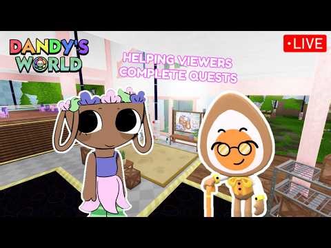 🔴 HELPING VIEWERS COMPLETE QUESTS AND BASSIE'S RESEARCH! 🥚🐰 | DANDY'S WORLD 🌈🌼