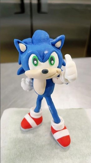 MAKING A 3D SONIC THE HEDGEHOG CAKE TOPPER #learn #howto #art #easy #decoration #character #sonic