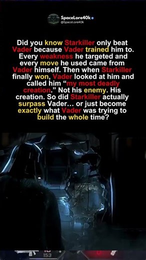 vader created the thing that beat him 💀#starwars #vader #shorts #gaming #viral #ps5 #warhammer40k