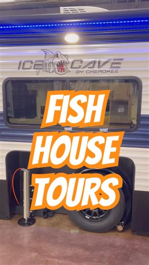 Fish House Tours! This 16’ Ice Cave is setup for four season enjoyment. #icecamping
