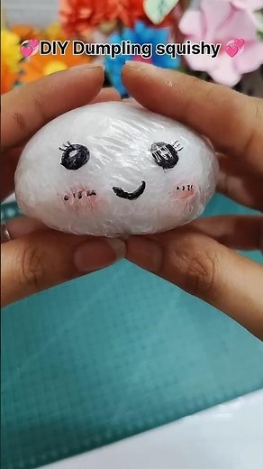 Cute DIY dumpling 🥟 Squishy 😍 Easy & Satisfying Stress Toy Tutorial