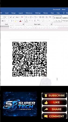 Super Tech Computer || Create QR code MS Word | #shortcut #computer #computer
