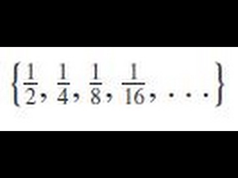 {1/2, 1/4, 1/8, 1/16, . . .} Find a formula for the general term of the sequence