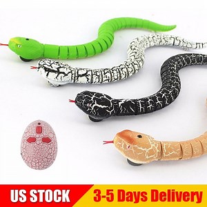 Remote Control Snake Realistic RC Snake, Infrared Remote Control Snake Toys Rattle Snake Prank, USB Rechargeable 16" Long Snake Scary Trick Toy