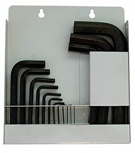 Eklind Tool 10515 Hex-L Key allen wrench - 15pc set Metric MM sizes 0.7-17 Short series w/ metal box