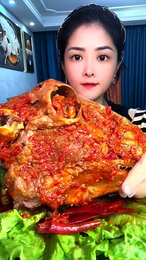 139K views · 660 reactions | fried goat head with vegetable | Mukbang Th | Facebook