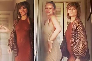 RHOBH’s Lisa Rinna and daughter Delilah don matching semi-sheer dresses as they dance to Madonna