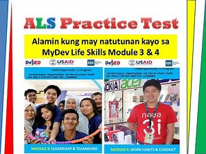 Vid 94-ALS Practice Test - Life Skills Module 3 - Leadership & Teamwork & 4 - Work Habits & Conduct