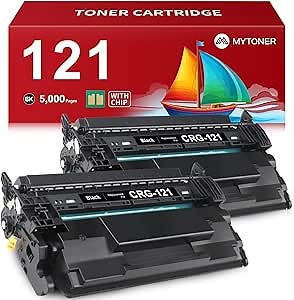 MYTONER 121 Black Toner Cartridge Compatible Replacement for Canon 121 CRG121 CRG-121 High Yield Toner for imageCLASS D1620 D1650 Printer (2 Pack)