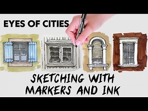 Sketching with MARKERS and INK. Drawing Windows with MARKERS