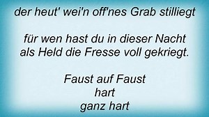 【Klaus Lage/Schimanski】 Faust Auf Faust
