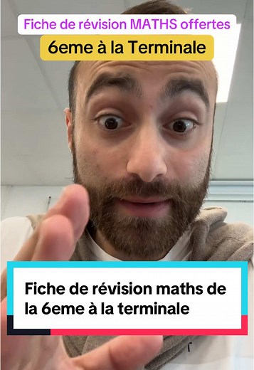 Fiches de maths de la 6ème à la terminale disponibles !