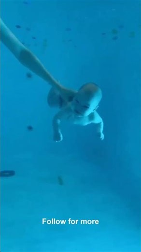 Cute Baby's Hilarious First Swim Class!