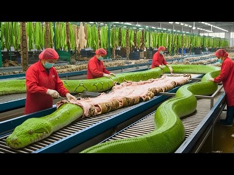 Inside the Snake Leather Factory: From Raw Skin to Luxury Emerald Jacket