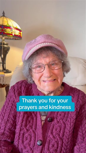 Thank you for all of your prayers and kindness. Good to be back. Love, Grandma Jeanie 💜 #keepmovinggrandma #thankyou #grandmajeanie #prayers #loveyou