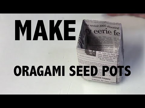 How To Make DIY Origami Seed Pots with Newspaper