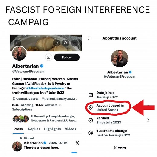 103K views · 2.8K reactions | Recently added feature on X let's you see where an account is based. No surprise to find foreign interference campaigns and there is an endless supply, these are just a few examples. #Canada | Meanwhile in Canada | Facebook