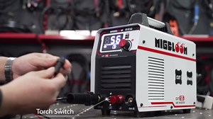 Plasma Cutter 55Amp Non Touch Pilot Arc Non-High Frequency,Non-Touch Dual Voltage 110V/220V Plasma Cutting Machine with LCD Screen IGBT Inverter 3/4'' Max Cut, Post Flow Mesh Cut 2T/4T