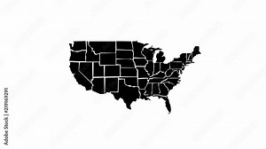 Animated USA map with states
