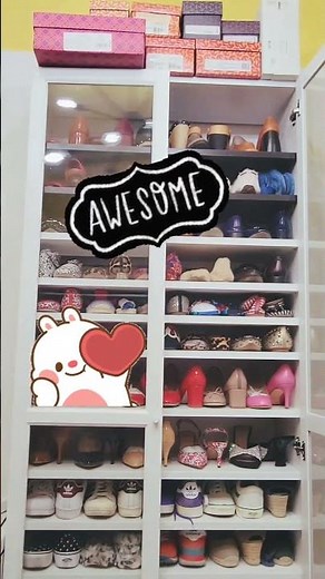 ikea hacks - Billy bookcase with oxberg glass doors make great shoe cabinets