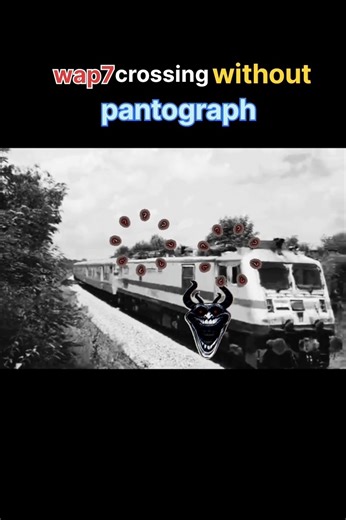 😱🔥wap7 running without pantograph attitude status in Indian railway #shorts #viralvideo
