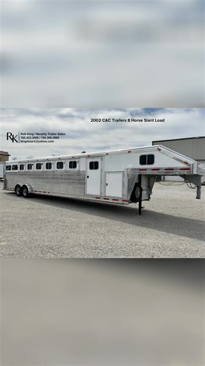 2002 C&C Trailers 8 Horse Slant Load GN $45,000.00 ⁣⁣⁣⁣⁣⁣⁣ 7’-0” x...