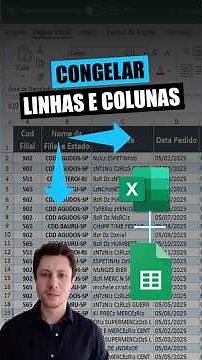 Excel como congelar Linhas e Colunas! Congelar painel #planilhasgoogle #excel #googlesheets