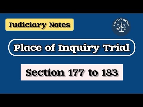 Place of inquiry trial procedure under Crpc ||jurisdiction of criminal court section 177to 183