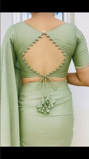 "Stylish Back neck Blouse Design for Saree | Trendy & Simple Blouse Ideas 2024" #ytshorts