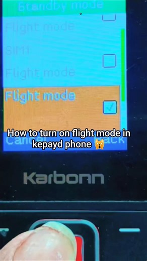 How to turn on flight mode in keypad phone🙀